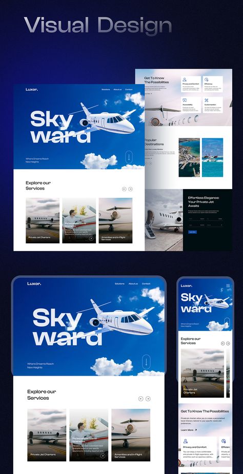 Private Jet Booking Website UX UI Design | Case Study Ui Case Study, Design Case Study, Case Study Design, Agency Website Design, Booking Website, Creative Website, Website Redesign, Information Architecture, Ux Web Design