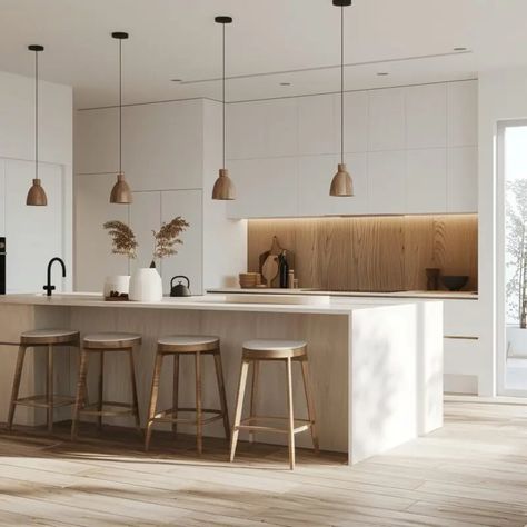 10 Stunning Kitchen Ideas to Inspire Your Next Renovation Stylish Kitchen Ideas, Kitchen Ideas With Island, Kitchen Ideas Scandinavian, Cozy Scandinavian, Scandi Kitchen, Mahogany Cabinets, White Kitchens, Scandinavian Kitchen, Stunning Kitchens