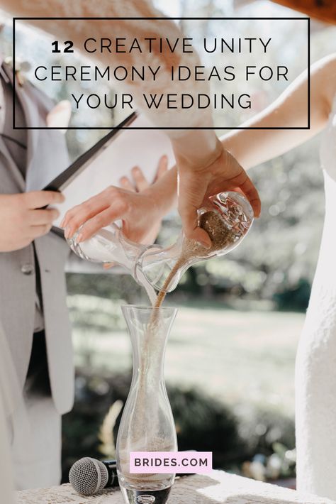 Unity Options For Wedding, Non Tradition Wedding Ceremony, Ceremony Activities Wedding, Union Ideas For Wedding, Wedding Sand Unity Ceremony Ideas, Salt Ceremony Wedding, Different Wedding Unity Ideas, Sand At Wedding Unity Ceremony, Symbolic Ceremony Wedding