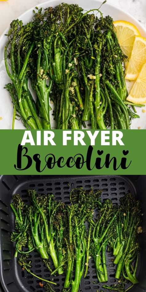 Air Fry Brocollini, Air Fried Broccolini, How To Make Brocollini, Brocolini Recipes Airfryer, Air Fryer Broccolini Recipes, How To Cook Brocollini, Brocollini Recipes Air Fryer, Air Fryer Brocollini, Air Fryer Broccolini