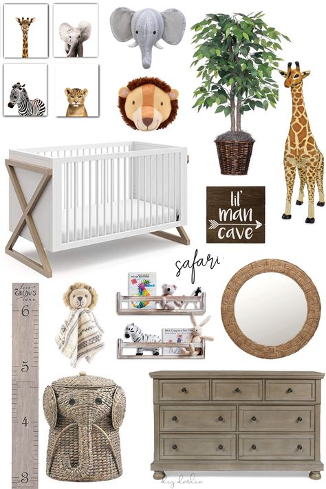 Baby Jungle Nursery, Jungle Nursery Boy, Boy Animal Nursery, Safari Nursery Boy, Baby Safari Nursery, Decor From Amazon, Safari Room, Jungle Theme Nursery, Boy Nursery Themes