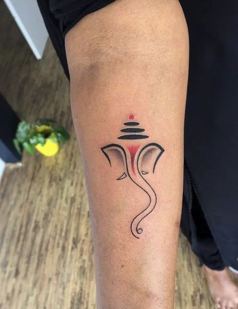 Vinayagar Tattoo Design, Simple Ganesh Tattoo, Ganpati Tattoo Designs For Men, Ganapathi Tattoo Designs, Ganpati Bappa Tattoo Design, Ganapati Tattoo Design, Ganapati Tattoo, Bappa Tattoo Design, Ganpati Tattoo Designs