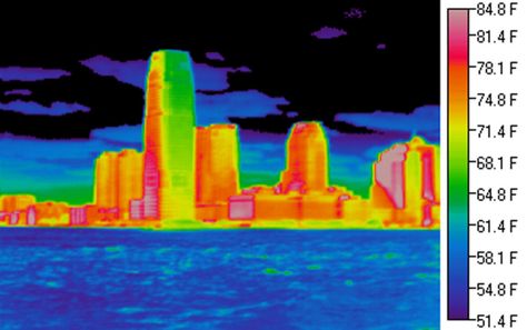 Summertime in the city. Ugh, New York City, you sweaty mess. Urban Heat Island, Thermal Imaging Camera, Heat Map, Clean Technology, Thermal Imaging, Green Roof, Urban Area, Business Insider, New Wall