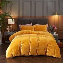 Mustard Bedding, Gold Comforter, Velvet Duvet Cover, Duvet Covers Yellow, Velvet Comforter, Flannel Duvet Cover, Velvet Duvet, Duvet Cover Queen, Comfy Bedroom