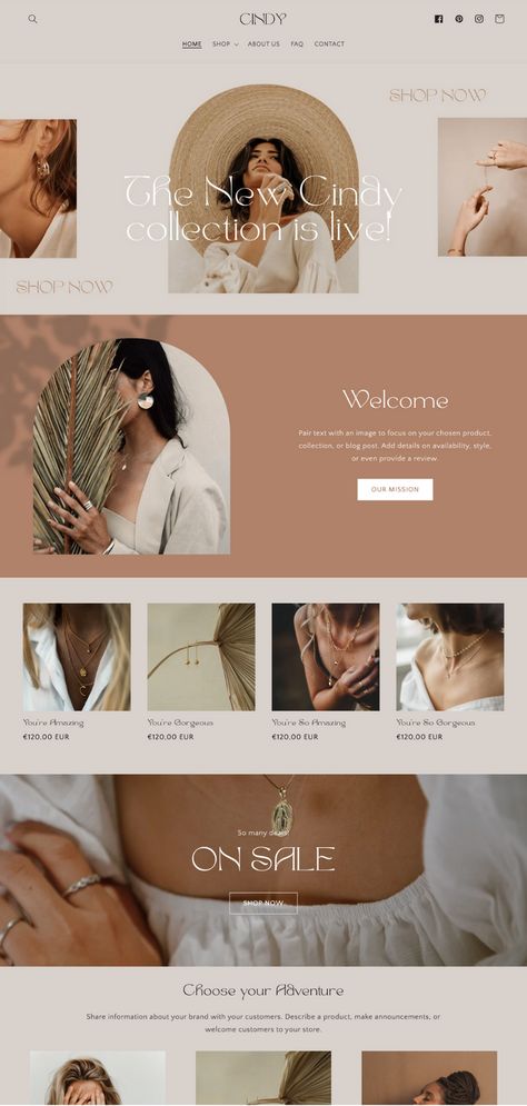 Boho Website, Beauty Web, Jewelry Website Design, E Commerce Website Design, Fashion Website Design, Design Sites, Luxury Website, Website Design Inspiration Layout, Boho Luxury