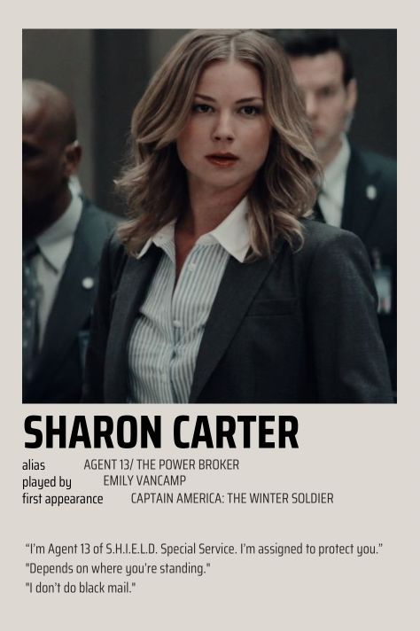 Mcu Background, Agent 13, Steven Rogers, Mcu Characters, Character Posters, Sharon Carter, Character Poster, Emily Vancamp, Marvel Clothes