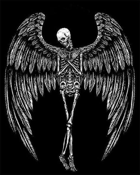 angel skeleton Arte Occulta, Dark Grunge, Skeleton Art, A Skeleton, Skull Wallpaper, Angel Art, Skull And Bones, Gothic Art, Skull Art