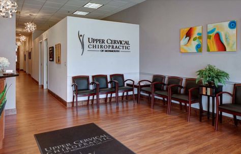 Chiropractor Office Design, Luxurious Entrance, Chiropractic Office Decor, Wellness Center Design, Waiting Room Decor, Chiro Office, Chiropractic Office Design, Upper Cervical Chiropractic, Klinik Gigi