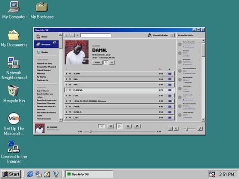 Spotify in Windows '98 by Connelly Rader on Dribbble Windows 98 Aesthetic, Windows Xp Aesthetic, Windows Aesthetic, Computer Theme, Windows 95, Windows 98, Pix Art, Old Computers, Old Windows