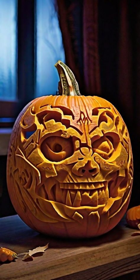 pumpkin carving 2023 3d Pumpkin Carving, Pumpkin 3d, 3d Pumpkin, Carved Pumpkins, Carved Pumpkin, Diy Halloween, Halloween Diy, Pumpkin Carving, Pumpkins