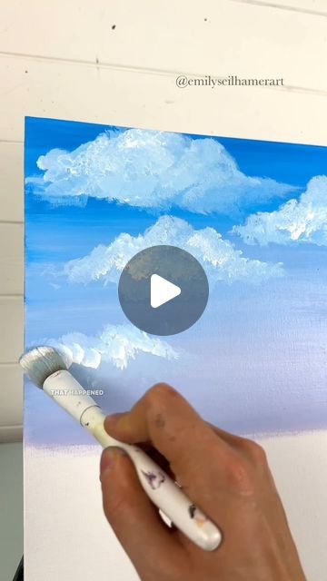 Emily Seilhamer on Instagram: "Painting clouds for beginners! 🎨☁️ #easypainting #howto #clouds #paintingtips #tipsandtricks" Cloud Painting Acrylic, Cloud Tutorial, Painting Clouds, Teddy Bear Sewing Pattern, Acrylic Tutorials, Acrylic Painting Lessons, Acrylic Painting Tutorials, Cloud Painting, Step By Step Painting