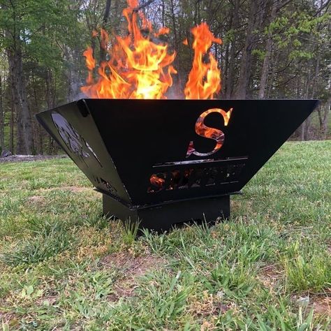 A customizable fire pit so you and your family can enjoy a bonfire over a super cool decorative backyard piece. Fire Pit Table Top, Custom Fire Pit, African Tattoo, Fire Pit Ring, Metal Fire Pit, Fire Pit Bowl, Fire Pit Ideas, Steel Fire Pit, Fire Pit Cover