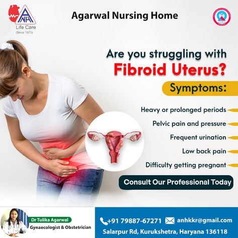 🌟 Expert Care for Uterine Fibroids with Dr. Tulika Agarwal 🌟

🌟 Take Charge of Your Health with Expert Fibroid Care 🌟

📍 Visit us at: Salarpur Rd, Kurukshetra, Haryana 136128
📲 Call us: 7988767271

#UterineFibroids #DrTulikaAgarwal #FibroidTreatment #ExpertCare #HealthAndWellness #Gynecology #bestgyne #Kurukshetra #besttreatment #visitnow #followformore #selfcare #family #motherhood Fibroid Uterus, Gynecological Problems, Frequent Urination, Pelvic Pain, Life Care, Low Back Pain, Getting Pregnant, Back Pain, Health And Wellness