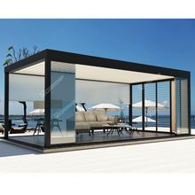 Pool Pavillion, Roof Top Patio, Office Container, Luxurious Backyard, Palm Springs House, Modern Gazebo, Elegant Room, Pergola Aluminium, Modern Pool