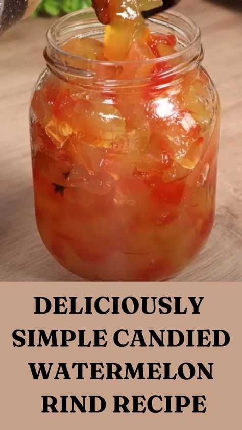 This is the perfect recipe for anyone who loves all things pickled. They're incredibly easy to make and can last up to 2 years. Are you thinking of a perfect side dish for your meat or chicken main dish? Or to spice up your slaw and salad? Think no more because this recipe might be the answer for you. And the star ingredient is watermelon rind in this recipe. Yes, believe it or not, watermelon rind is a good idea. Watermelon Rind Jam Recipe, Canned Watermelon Rind, Watermelon Pickled Rinds, Things To Do With Watermelon Rind, Pickling Watermelon Rind, Sweet Pickled Watermelon Rind Recipe, Pickled Watermelon Rind Recipe Canning, Pickles Watermelon Rind, Watermelon Rind Jelly