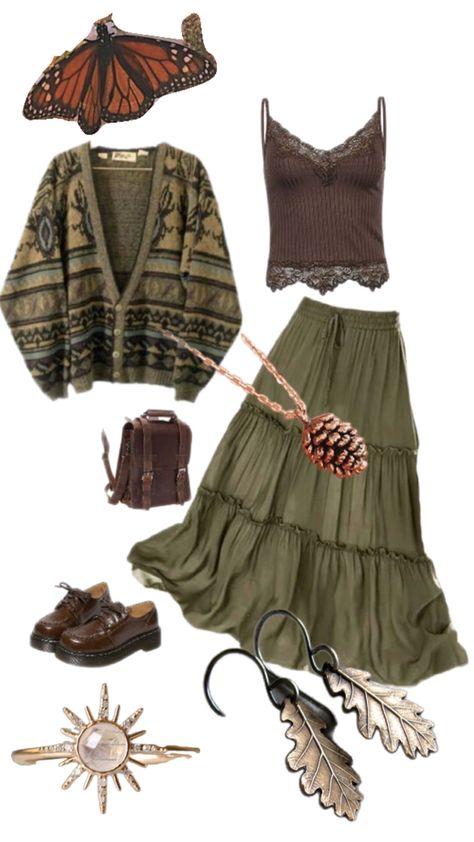 Fall Outfits With Jeans, Goblincore Outfits, Outfits With Jeans, Best Winter Outfits, Cottagecore Outfits, Earthy Outfits, Estilo Hippie, Hippie Style Clothing, Fall Jeans