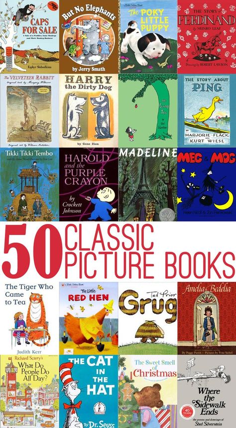 50 Great Classic Picture Books (from Your Own Childhood) to Read Aloud with Children of All Ages Classic Picture Books, Classical Books, Books For Children, Hidden Door, Preschool Books, Children's Picture Books, Classic Kids, Children's Literature, Chapter Books