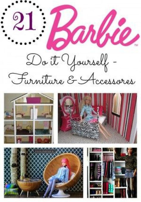 Barbie House Furniture, Accessoires Barbie, Diy Barbie House, Barbie Dolls Diy, Diy Barbie Furniture, Barbie Doll House, Barbie Diy, Barbie Accessories, Barbie Dream