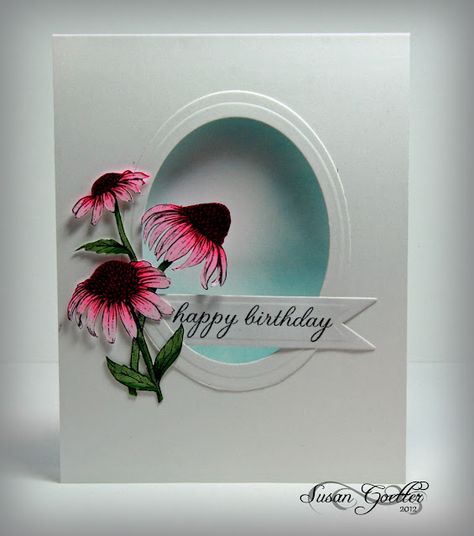 Susan Goetter Elegant Cards, Cards Ideas, Butterfly Cards, Birthday Flowers, Floral Cards, Card Tags, Creative Cards, Simple Cards, Flower Cards