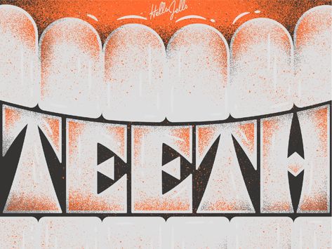 Teeth - Typetober Lettering Illustration by Hellsjells on Dribbble Teeth Illustration Art, Teeth Illustration, Teeth Art, Lettering Illustration, Brand Creation, Dog Barking, Lettering Fonts, Book Design, Creative Professional