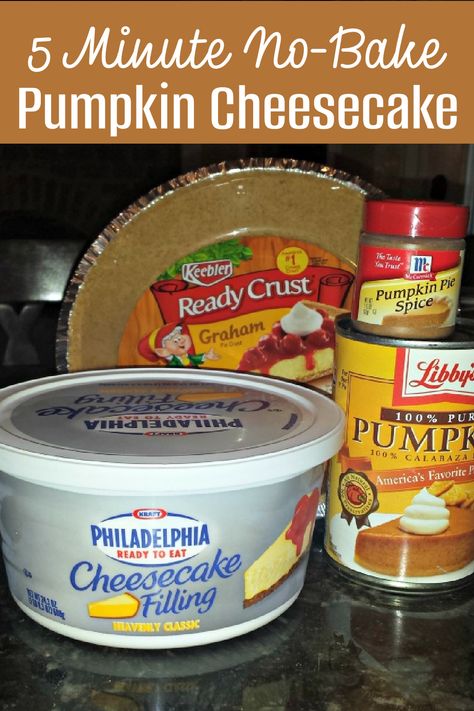 5 Minute No-Bake Pumpkin Cheesecake Recipe - Everything Mommyhood Savory Cakes, No Bake Pumpkin Cheesecake, Pumpkin Cheesecake Recipes, Dessert Aux Fruits, Thanksgiving Desserts, Köstliche Desserts, Pumpkin Dessert, Baked Pumpkin, Pumpkin Cheesecake