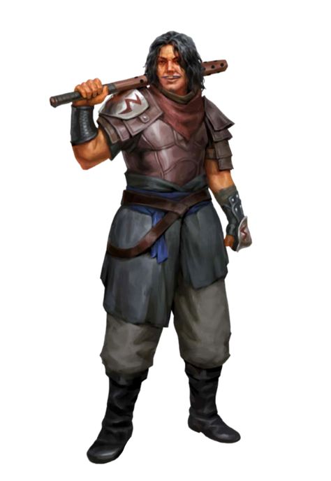 Male Human Fighter Rogue Thug - Pathfinder PFRPG DND D&D 3.5 5E 5th ed d20 fantasy Bandit Character Art, Fantasy Thug, Dnd Thug, Dnd Bandit, Heavy Crossbow, Warhammer Fantasy Roleplay, D&d Minis, Fantasy Heroes, Dark Souls Art