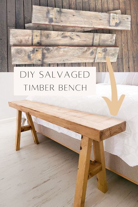 Rustic Wooden Bench Diy, Simple Wooden Bench Diy, Hallway Bench Diy, Diy Mud Bench, Small Wooden Bench Diy, Noodle Bench Diy, Simple Bench Plans, Diy Small Bench Seat, Wood Bench For Bedroom