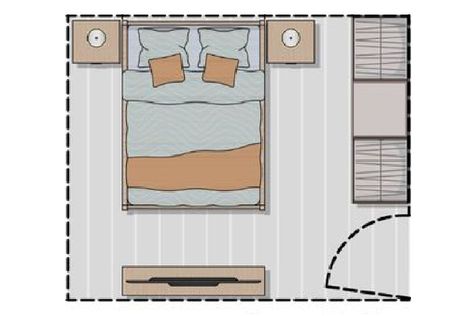 10x10-bedroom-layout-cosy-and-open Bedroom Ideas 10x10, 10x10 Bedroom Design, 10x10 Bedroom Layout, 10x10 Bedroom, Small Bedroom Layout Ideas, Bedroom Layout Design, Bedroom Layout Ideas, Bedroom Plan, Small Bedroom Layout