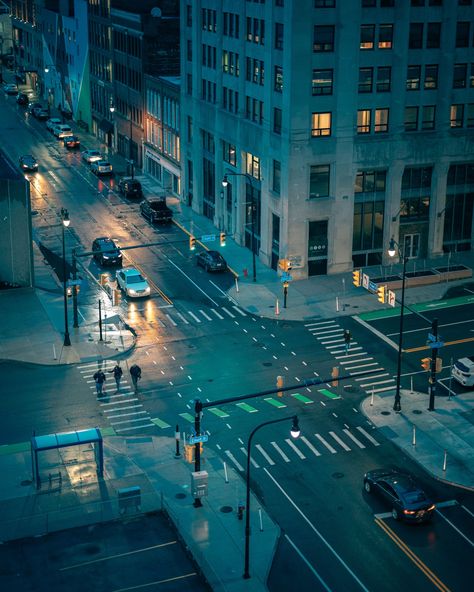 Night view of street in downtown Buffalo, New York Buffalo New York, Rail Transport, Hotel Motel, Image House, City Skyline, Buffalo, Night Life, United States, Lighthouse