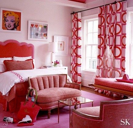 Cool Girl Rooms, Girls Bedroom Accessories, Girls Bedroom Themes, Sheets Bedding, Girls Room Wallpaper, Interior Simple, Bedroom Styling, Red Bedroom