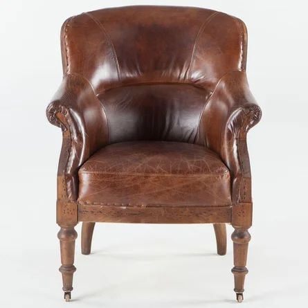 Williston Forge Charles Club Chair | Perigold Rolled Arm Chair, Leather Club Chairs, Carved Legs, Timeless Luxury, Leather Roll, Cozy Atmosphere, Upholstered Arm Chair, Club Chair, Home Trends