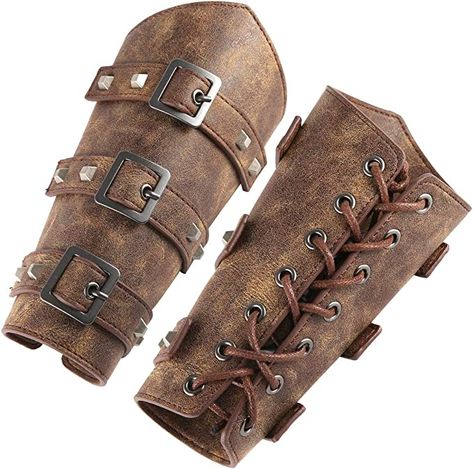 Tubbo Cosplay, Technoblade Cosplay, Larp Outfit, Leather Armband, Dnd Party, Leather Gauntlet, Arm Guards, Medieval Belt, Fantasy Outfits