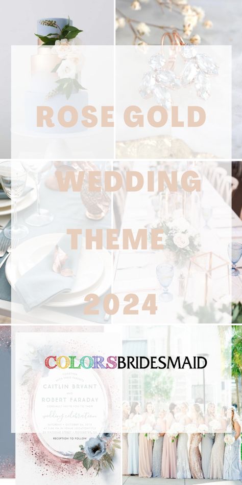 Hottest 2024 Wedding Colors and Trends for Bride-to-be - ColorsBridesmaid Dusty Rose And Emerald Green Wedding, Rose Gold Wedding Dress Bridesmaid, Rose Gold Wedding Theme Color Schemes, Emerald And Rose Gold Wedding, Wedding Colors Rose Gold, Rose Gold And Green Wedding, Rose Gold And Champagne Wedding, Black And Rose Gold Wedding, Rose Gold Bridesmaid Dresses