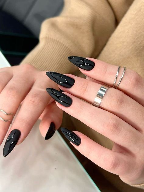 Hello Nails, Grunge Nails, Simple Gel Nails, Matte Nails Design, Almond Acrylic Nails, Nails Only, Oval Nails, Hot Nails, Matte Nails