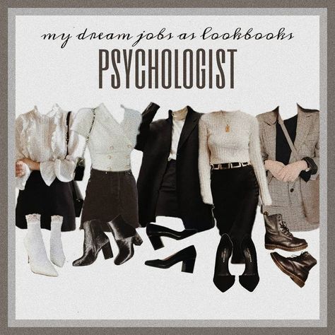 scorpiombs ☆ on Instagram: “psycologist!! I would really love to be a criminal psychologist, I just think it'd be so interesting!! - #moodboard #lookbook #fashion…” Psychology Major Outfits, Female Psychologist Aesthetic, Psychology Clothing, Psychologist Outfit, Psychology University, Psych Major, Detective Aesthetic, Capsule Wardrobe Women, Forensic Psychology