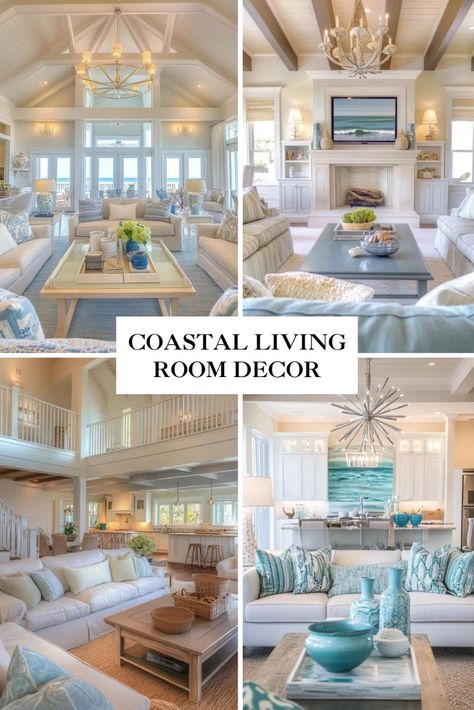 "🌊🏖️ Transform your living room with Coastal decor! Swipe through to explore breezy, beach-inspired designs, and create your own seaside sanctuary. 🛋️🌴 #CoastalDecor #BeachVibes #LivingRoomInspo" Coastal Casual Living Room, Cozy Coastal Living Room, Florida Home Decorating, Beach House Decor Living Room, Coastal Living Room Ideas, Beachy Living Room, Modern Coastal Living Room, Coastal Style Living Room, Beach Style Living Room