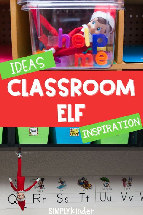 Elves In The Classroom, Funny Elf On The Shelf Ideas For Classroom, Elf On The Shelf Ideas Out Of Reach, Elf On The Shelf Learning Ideas, Elf On The Shelf Ideas For Kindergarten Classroom, Elf On The Shelf Ideas For Kindergarten, Elf On The Shelf Ideas For Teachers, Classroom Elf Arrival, Elf Ideas For The Classroom