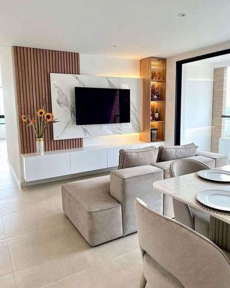 दरवाजा डिजाइन, Tv Wall Ideas, Modern Tv Room, Tv Unit Furniture Design, Modern Tv Wall Units, Desain Pantry, تصميم داخلي فاخر, Latest Living Room Designs, Desain Furnitur Modern