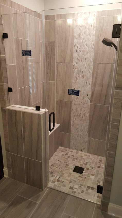 Curbless Shower created with the VIM Level Entry Shower System™ - Contemporary - Bathroom - Raleigh - by VIM Products, Inc. - Level Entry Shower System™ | Houzz Shower Alcove, Master Bath Shower, Small Shower, Full Bathroom Remodel, New Bathroom Ideas, Bathroom Shower Walls, Restroom Decor, Cottage Bathroom, Bathroom Shower Tile