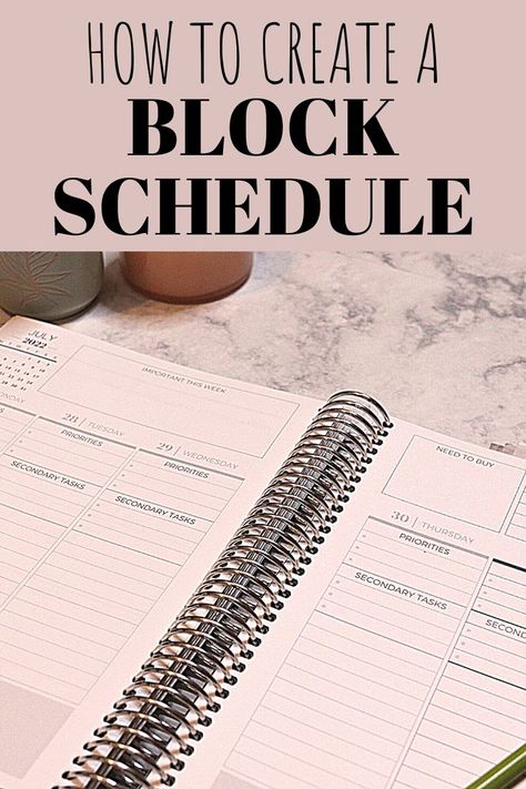 Learn how to create an effective block schedule to manage your household tasks. Links to free printables included in post. #blockschedule #SAHMschedule #howtomakeaschedule #freeprintable Sahm Schedule, How To Use Planner, Block Schedule, Task Planner, Block Scheduling, Schedule Printable, Household Planner, Daily Page, Time Blocking