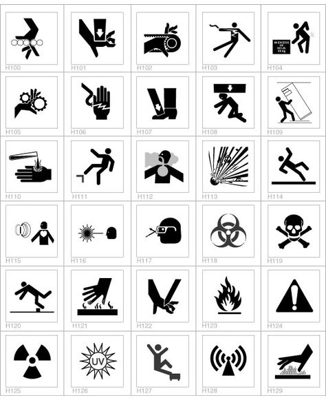 saftey symbols Safety Symbols, Safety Logo, Safety Pictures, Hazard Symbol, Funny Warning Signs, Signs And Symbols, Safety Posters, Text Logo Design, Workplace Safety