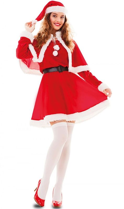 disfraces para mujer Mrs Claus Outfit, 90s Fashion Outfits Hip Hop Party, Christmas Fancy Dress, Xmas Dress, Christmas Suit, Santa Dress, Trendy Christmas Outfits, Christmas Dress Women, Santa Outfit