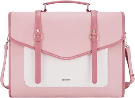 - PU Leather Briefcase Large Computer Satchel Bag - Comes in Black, brown and pink Briefcase For Women, Cute Laptop Bags, Work Computer, Black And White Bags, Briefcase Women, Cute Laptop, Work Handbag, Womens Designer Bags, Laptop Bag For Women