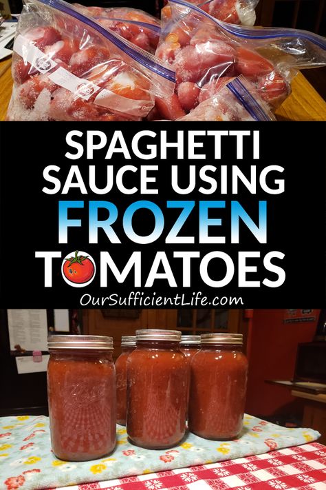 Best Tomato Sauce For Spaghetti, Best Pasta Sauce For Canning, Canning Salsa From Frozen Tomatoes, Canning Tomato Sauce From Frozen Tomatoes, Homemade Tomato Sauce With Frozen Tomatoes, Spaghetti Sauce Water Bath Canning Recipe, Ball Spaghetti Sauce Canning Recipe, Tomato Sauce With Frozen Tomatoes, Frozen Spaghetti Sauce