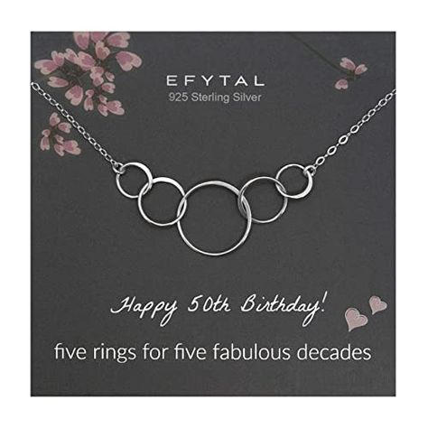 50th Birthday Gifts For Women, 50 Year Old Woman, 50th Birthday Gifts For Woman, 50th Birthday Decorations, Happy 40th Birthday, 80th Birthday Party, Happy 50th Birthday, Necklace For Girlfriend, 30th Birthday Gifts