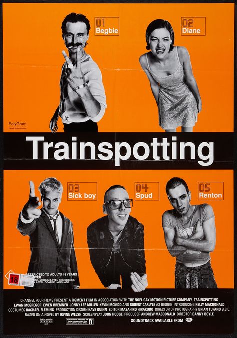 Trainspotting Poster, Mark Renton, Poster Harry Potter, Poster Marvel, Vintage Films, Film Cult, Septième Art, Robert Carlyle, I Love Cinema