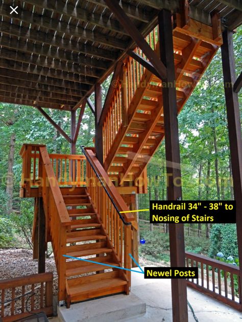 Switchback Deck Stairs Deck Stairs Landing, Stairs Exterior, Stair Newel Post, Deck Inspiration, Build Deck, Patio Stairs, Porch Stairs, Stairs Stringer, Deck Steps