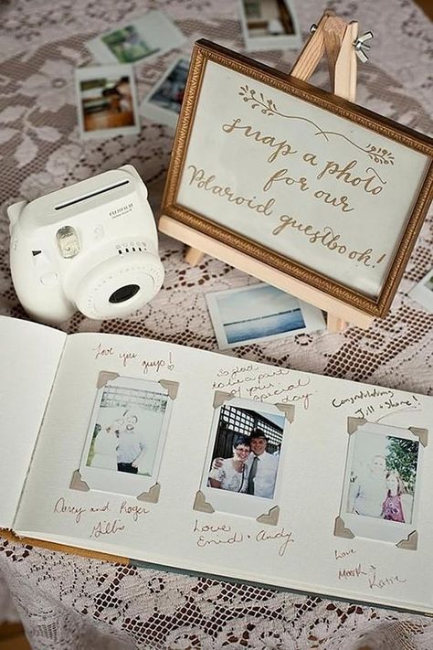 Polaroid wedding guestbook idea. Unique Wedding Guest Book Alternative. 10 Wedding Guest book alternatives ideas for your wedding. wedding guest book ideas. wedding guest book alternatives. wedding guest book DIY. Creative wedding guestbook ideas. Guestbook wedding ideas that are unique #weddingplanning #guestbookideas #weddingguestbook Guest Book Diy, Vintage Wedding Guest Book, Creative Wedding Guest Books, Diy Wedding Guest Book, Polaroid Wedding, Polaroid Guest Book, Unique Guest Book, Book Diy, Wedding Guest Book Alternatives