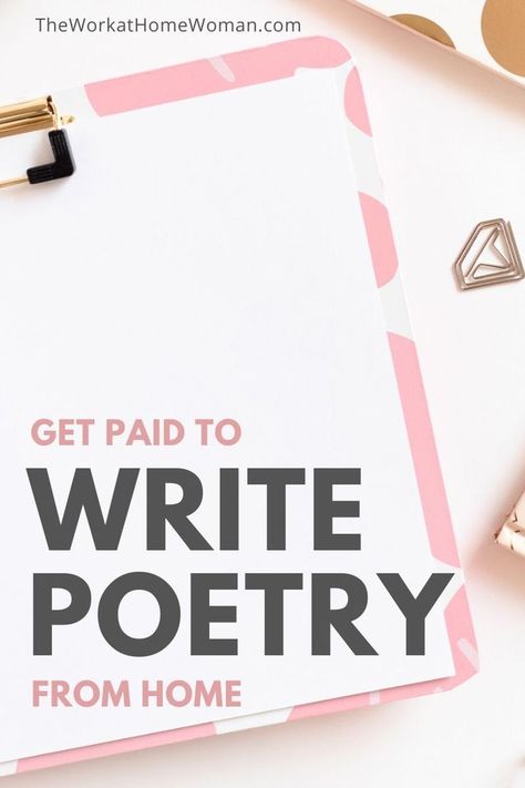 If you have a way with words and would like to work-from-home -- this post has 7 ways you can make money writing poetry from home. Includes ideas and hiring companies! Find out how you can start earning money from your poems. #writing #writer #write #poems #poetry #freelance #money #cash #workfromhome #workathome #gigs #jobs #work #career Writer Life, Write Poems, Get Paid To Write, Paid To Write, Write Poetry, Poetry Prompts, Poetry Ideas, Paper Writer, Poetry Writing