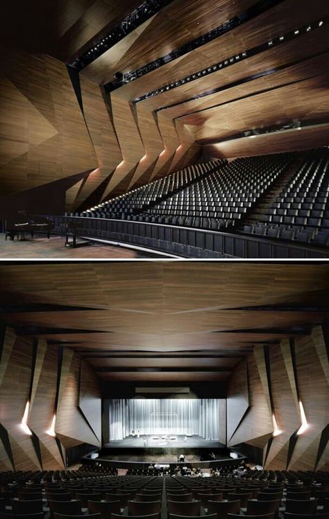 Modern Theatre, Church Building Design, Auditorium Design, Theater Architecture, Theatre Interior, Public Space Design, Festival Hall, Architecture Design Drawing, Hall Interior